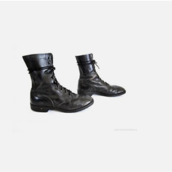 BLACK POLISHED AUGUST 1981 RO-SEARCH LEATHER ENGINEER 10.5N BOOTS KD 00365 main image 3